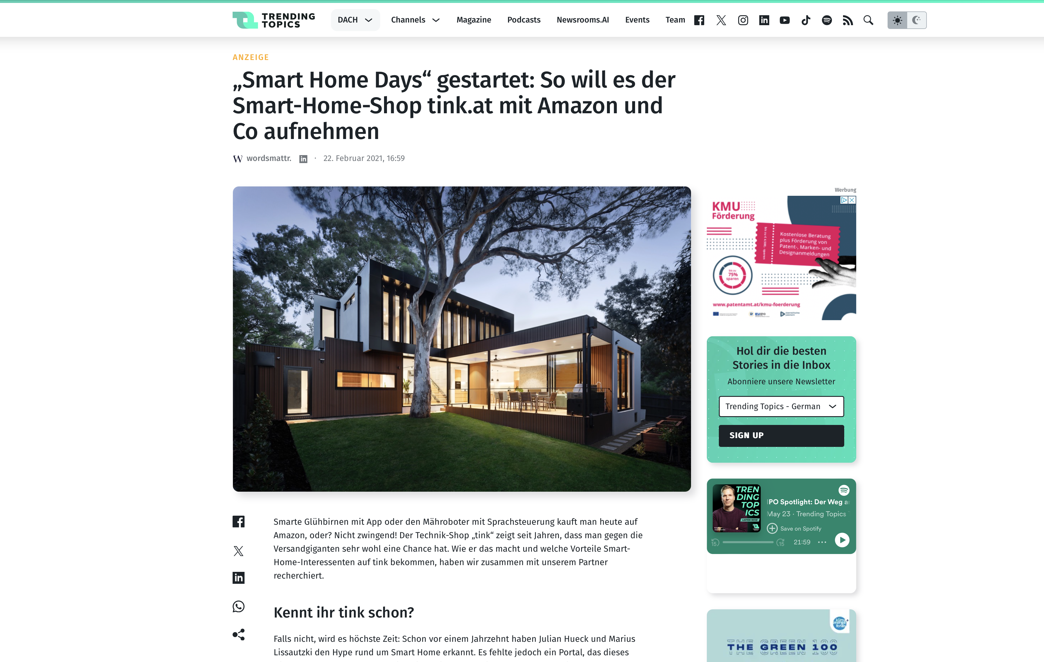 TrendingTopics Beispiel TrendingTopics Beispiel